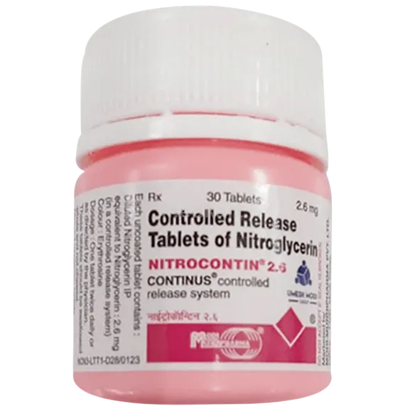nitrocontin 2.6mg tablet 30's